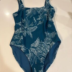 Carve Designs Teal Floral One Piece Swimsuit XS